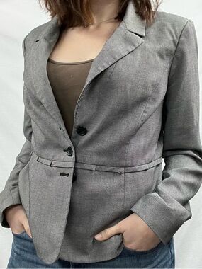 The Limited Gray Tailored Two-Button Blazer